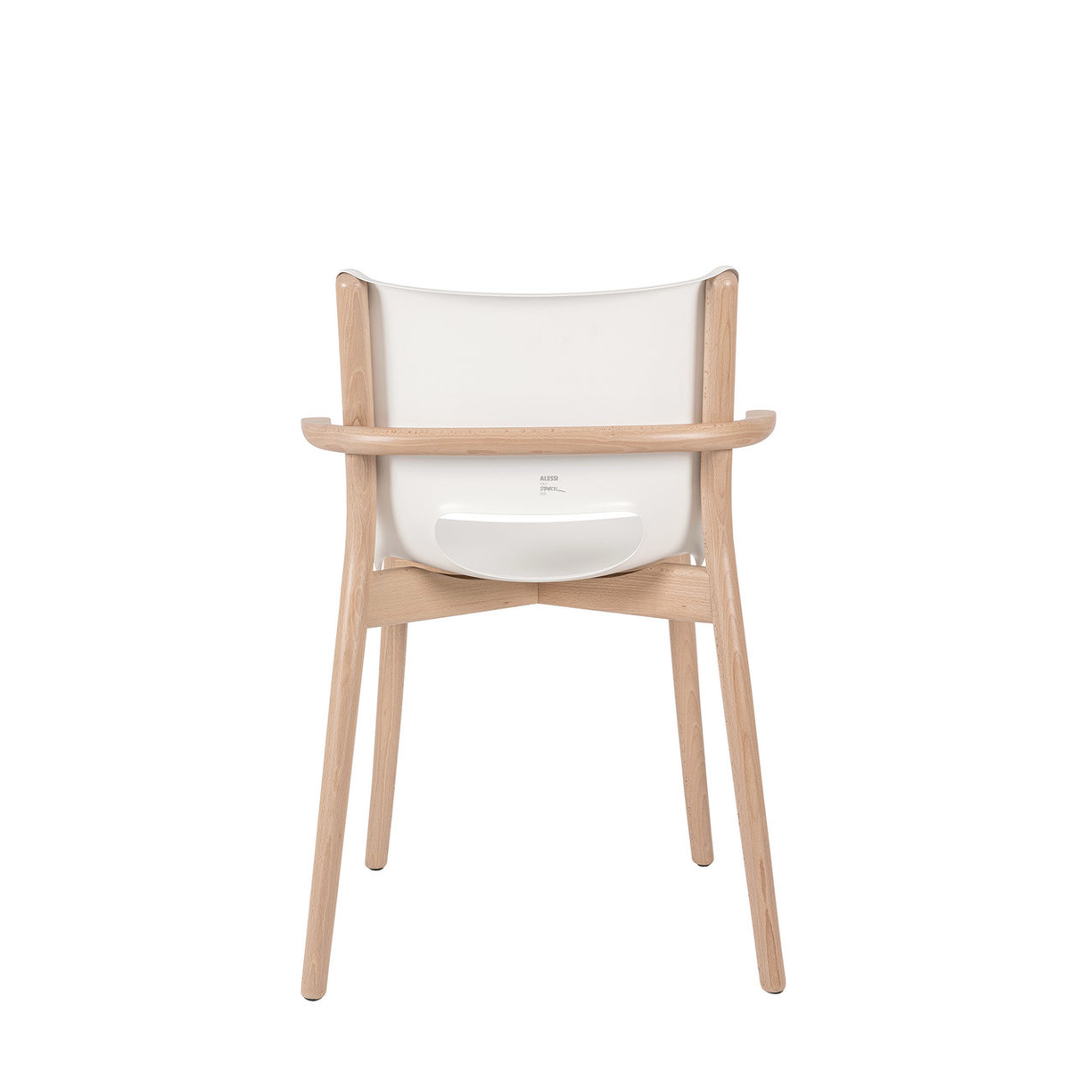 Alessi Poêle armchair, rear view of white backrest