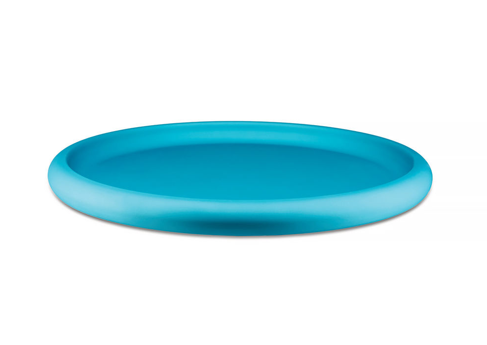 Alessi Discolo dienblad in blauw, uit de serie Il Tornitore Matto
