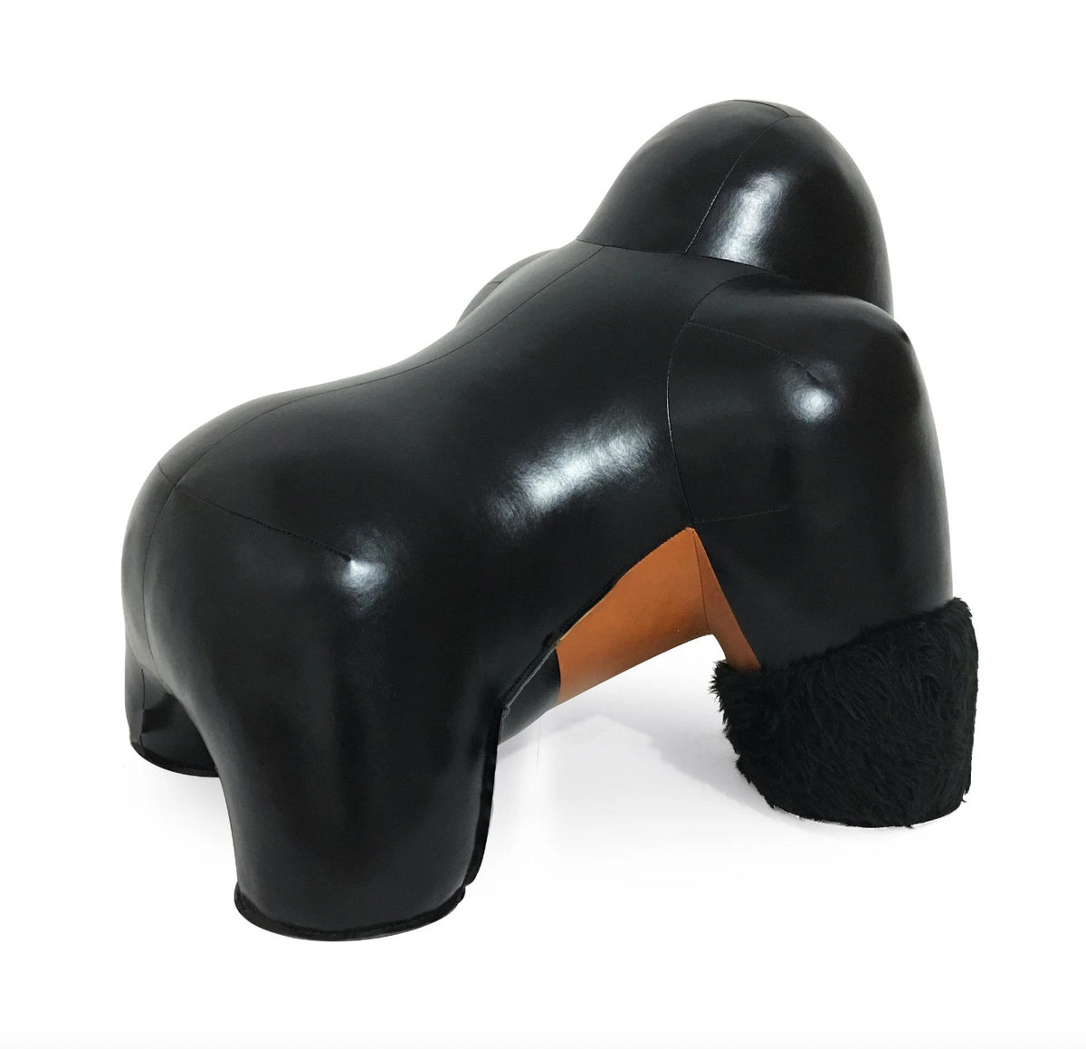 Zuny Gorilla Giant, zwart leer, achteraanzicht