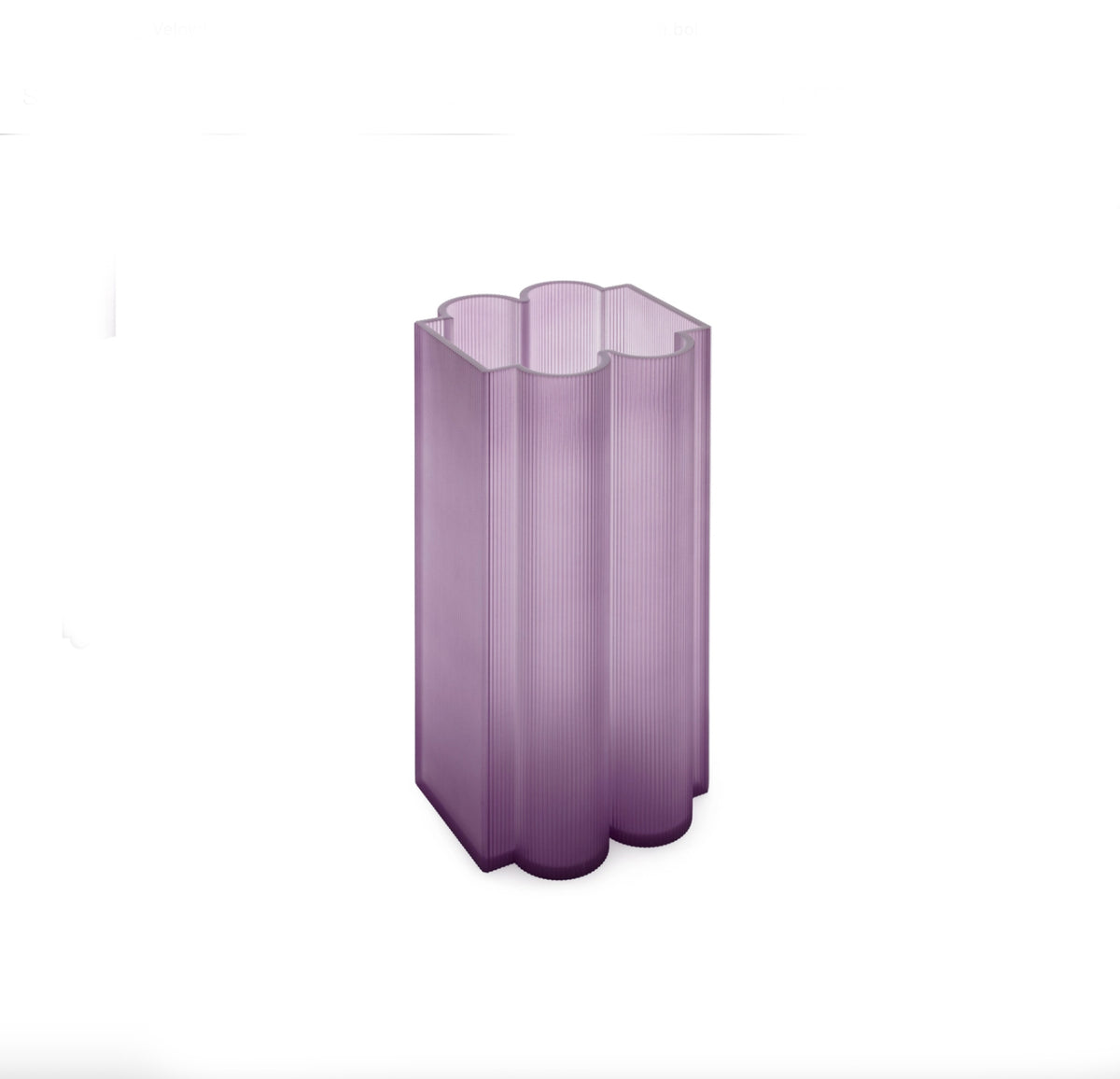 Kartell Okra Violet Hoog vaas van gerecycled PMMA, hoekaanzicht