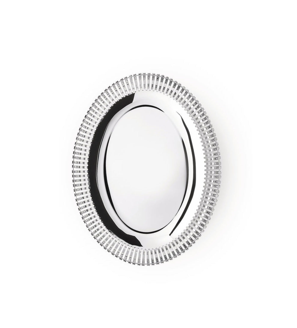 Alessi Ovale low basket in stainless steel, top view