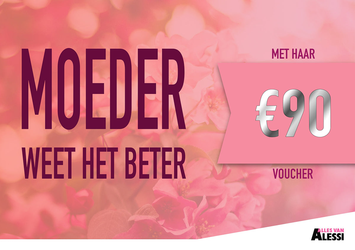 Cadeaubon 'Moeder weet het beter' met roze bloemenmotief