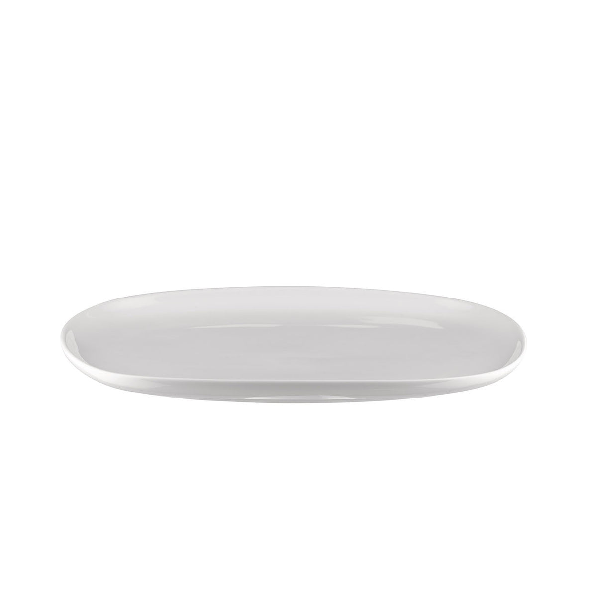 Alessi klein ovaal serveerbord uit de itsumo serie, wit porselein