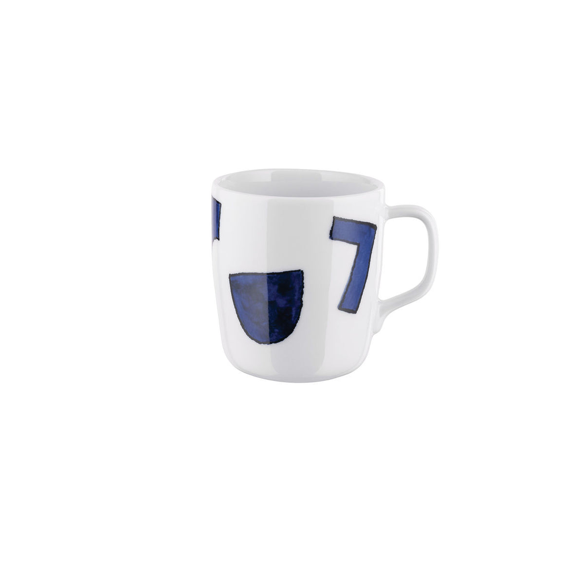 Alessi Yunokiware mok uit de itsumo serie, wit porselein met blauw decor