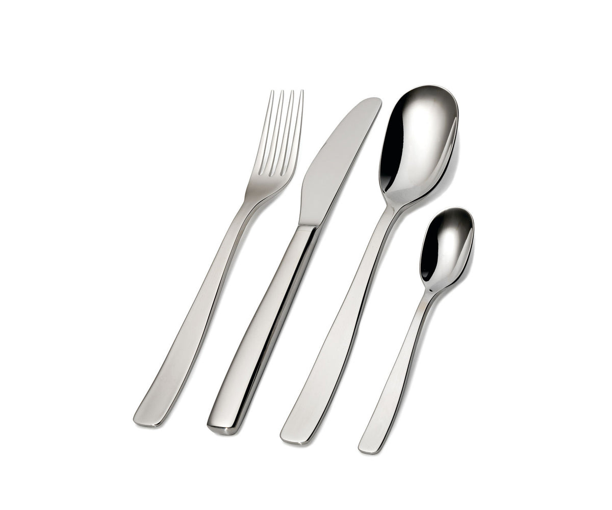 Alessi Knifeforkspoon 24 Mono bestekset, mes, vork, eetlepel en koffielepel in rvs