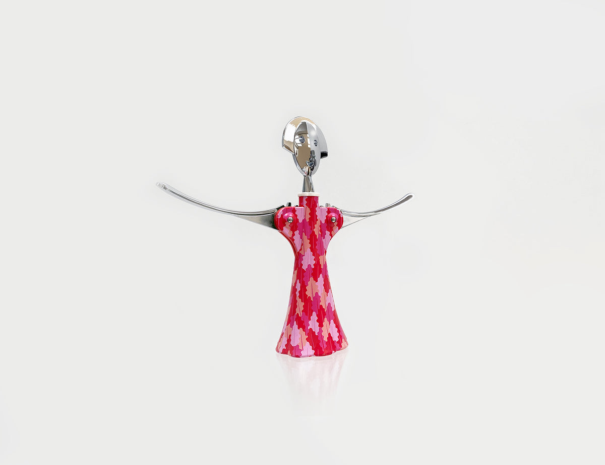 Kurkentrekker Anna Arborea van Alessi, ontwerp Fulvia Mendini, in roze