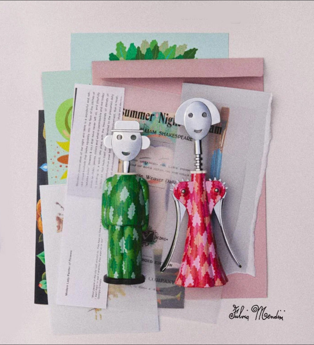Alessandro M. and Anna corkscrews, signed by Fulvia Mendini