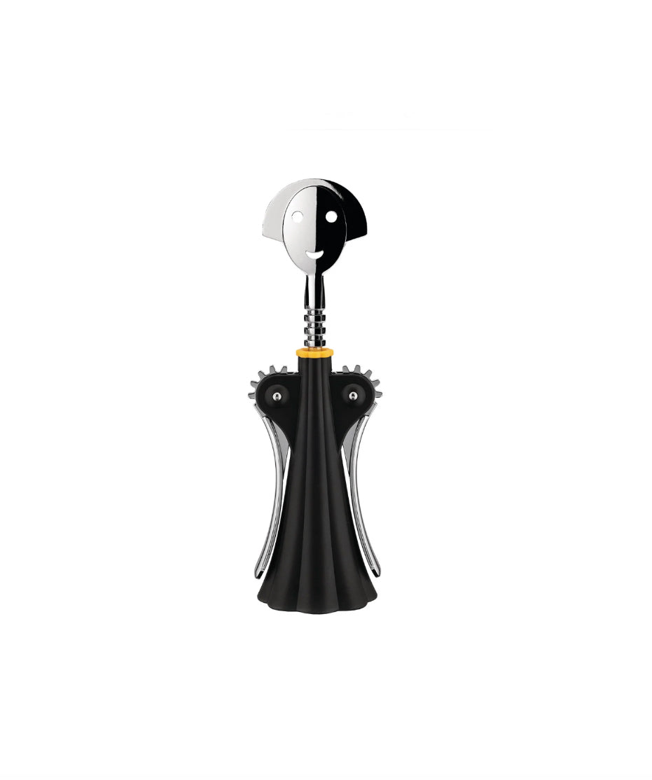 Alessi kurkentrekker Anna zwart, ontwerp Alessandro Mendini