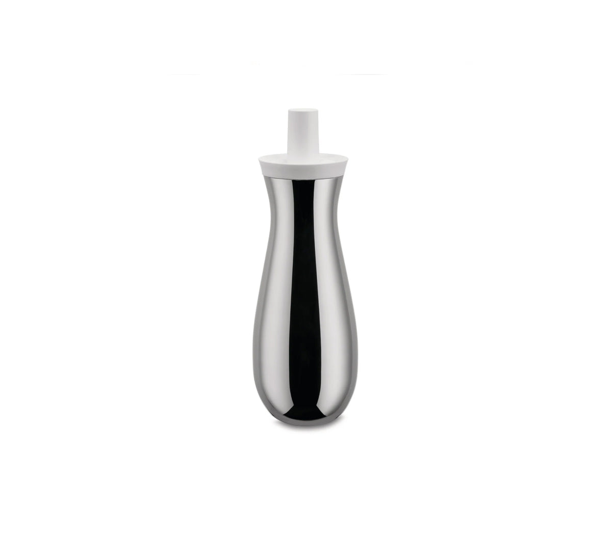 Mami oliefles van Alessi, ontwerp Giovannoni, in rvs met witte dop
