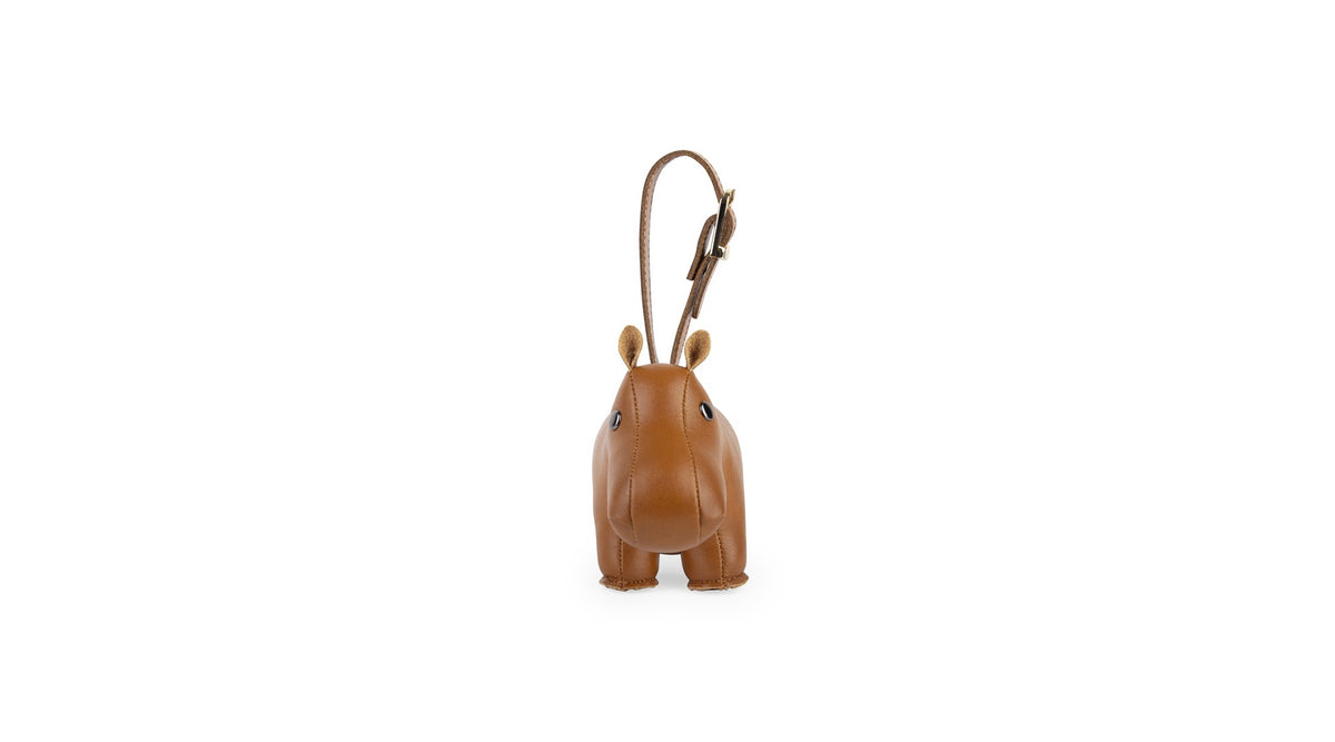 Mini-Hippo tas-accessoire van kunstleer, vooraanzicht
