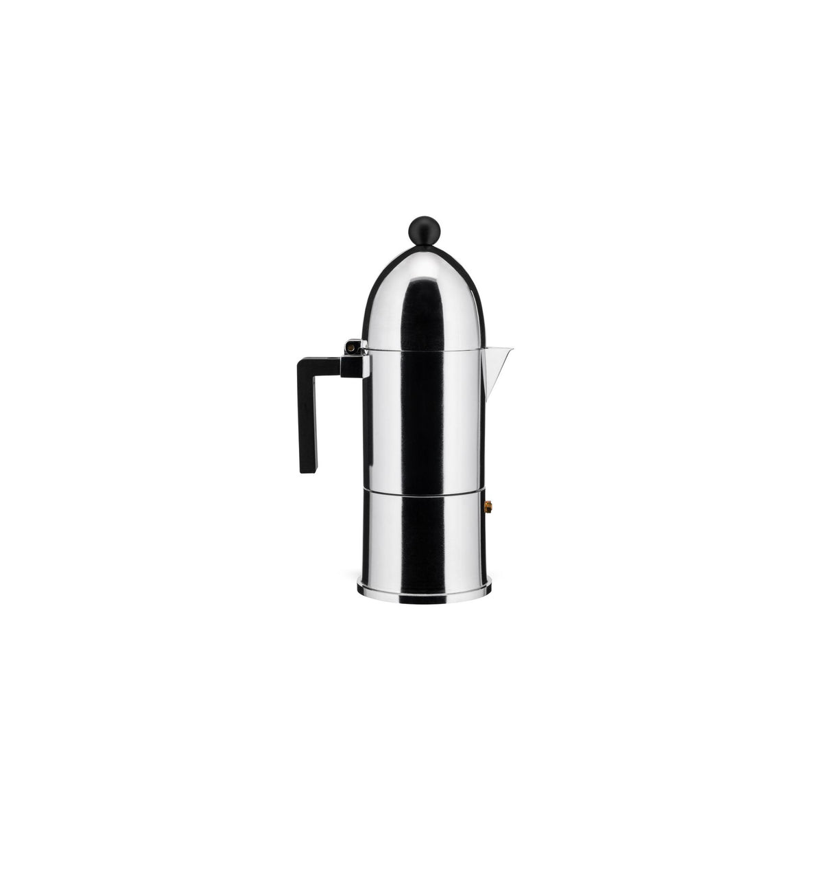 Cupola koffiemaker van Alessi, ontwerp Rossi, inductie-bodem, zwart, zeskops