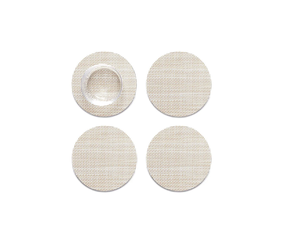 Chilewich onderzetters uit de serie Mini Basketweave, set van 4 in beige