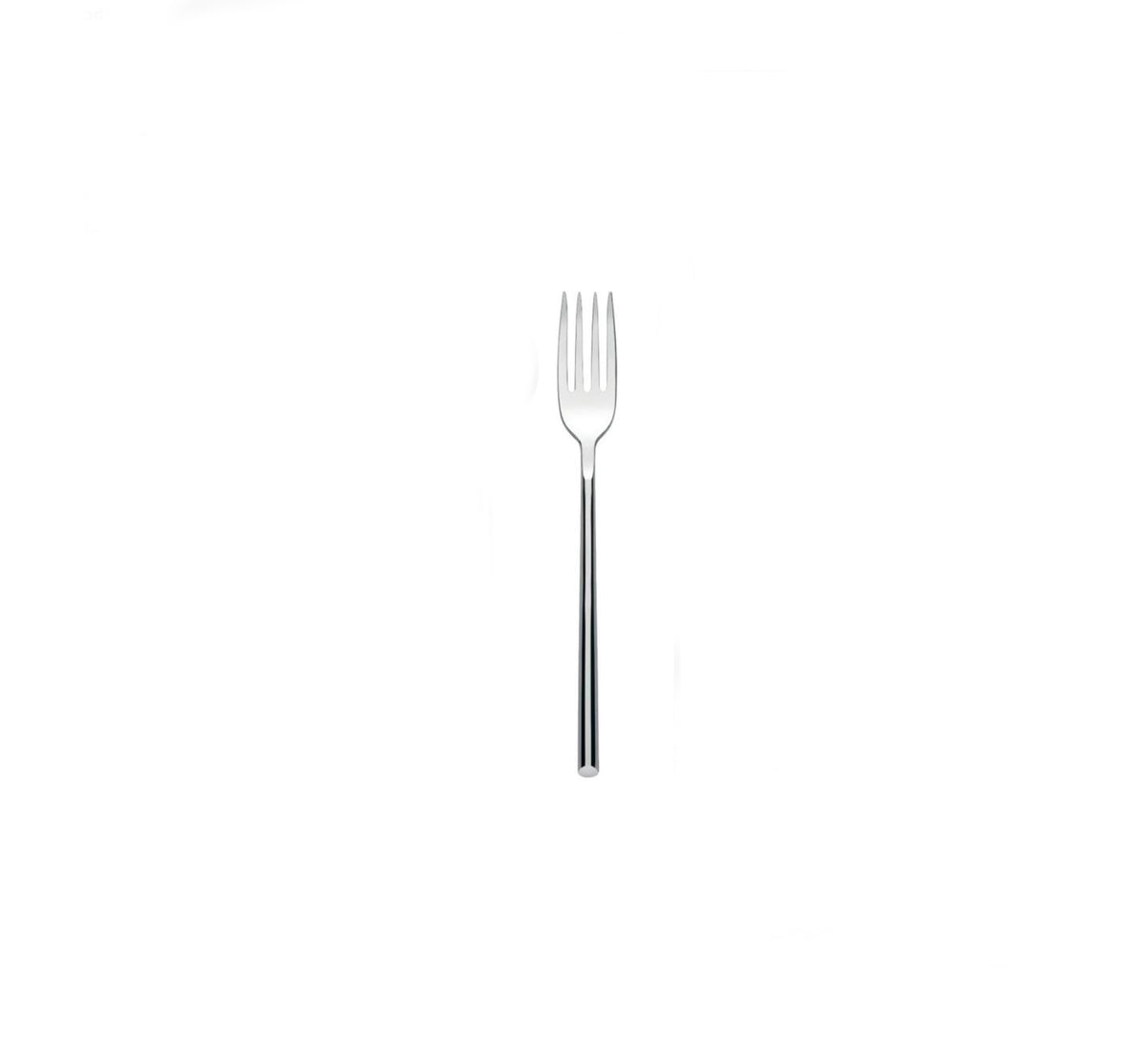 Clivo tafel vork van Alessi, onderdeel van het nieuwe bestek, in RVS.