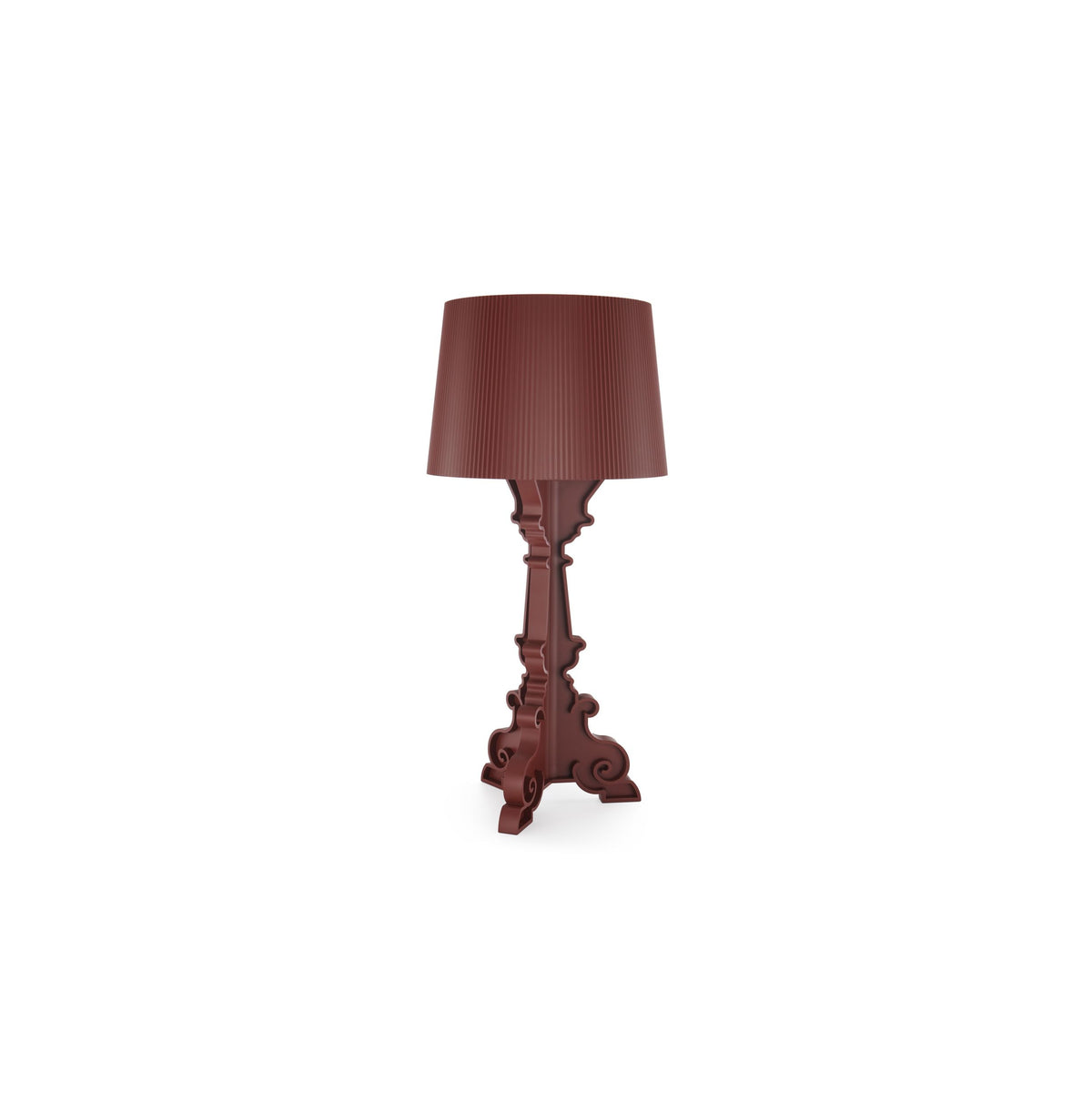 Kartell Bourgie tafellamp in Bordeaux, matte afwerking, zijaanzicht