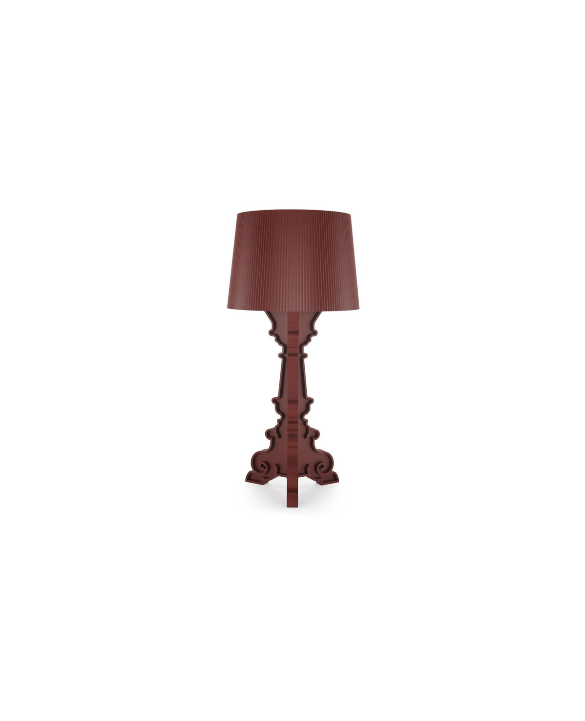 Kartell Bourgie tafellamp in Bordeaux, nieuwe matte afwerking, ontwerp Ferruccio Laviani