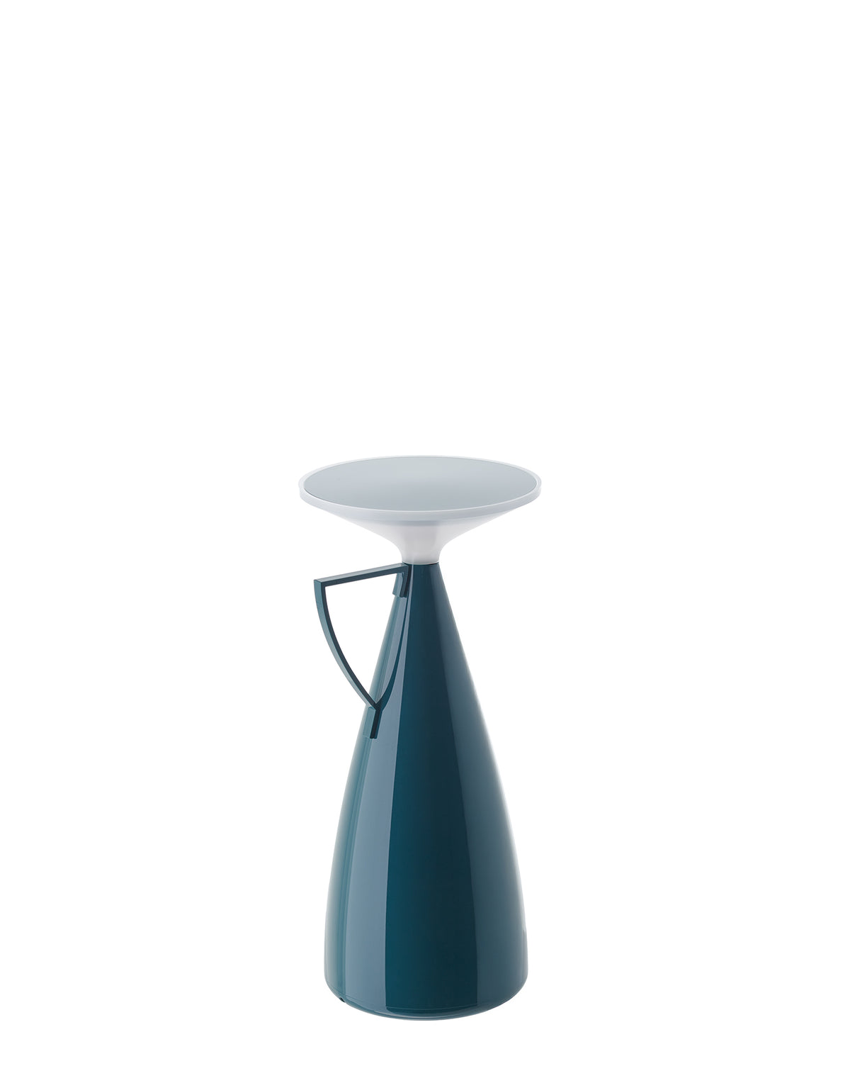 Camomille table lamp in petrol, close-up of the handle