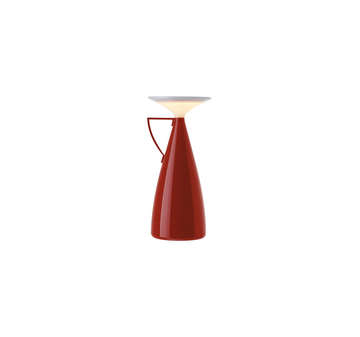 Kartell Camomille tafellamp in Bordeaux, in de vorm van een theepot