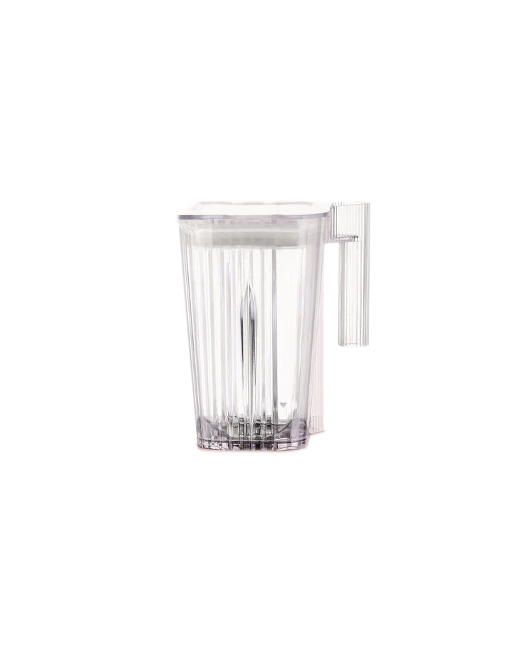 Alessi losse kan van glas voor plissé blender, zonder deksel, ontwerp Michele De Lucchi