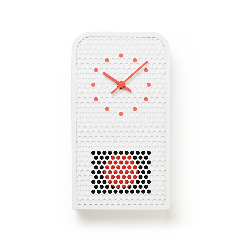 Lemnos MOOV cuckoo clock in white, designed by Ryosuke Fukasada