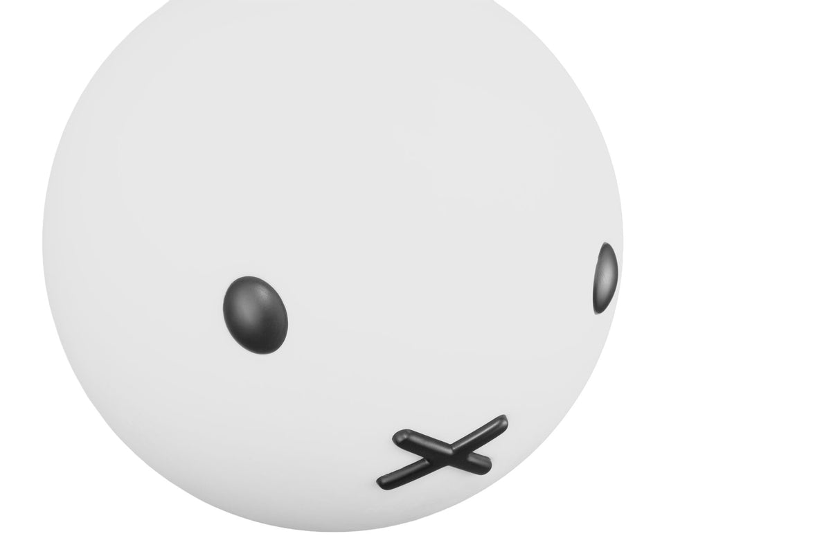 Detail van het gezicht van de fatboy Bolleke lamp