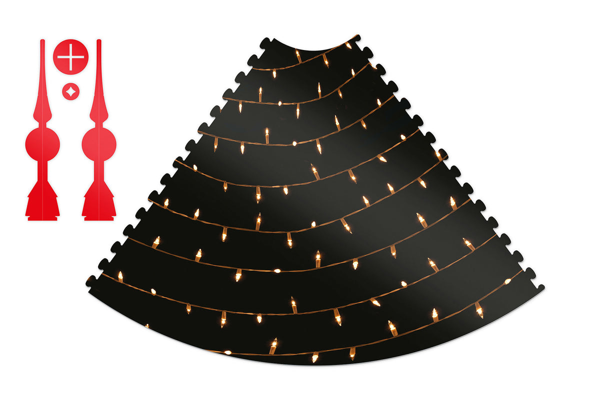 Los kapje van de Edison the Petit treetopper met twee rode pieken
