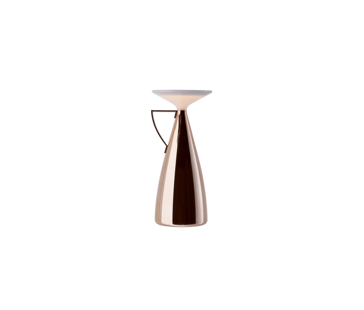 Kartell Camomille tafellamp in koperkleurig metallic, vormgegeven als theepot