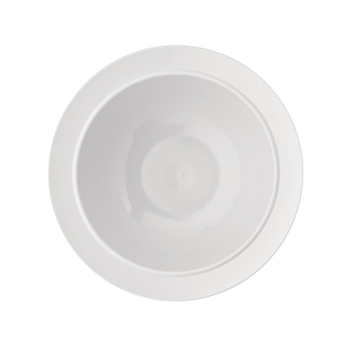 Alessi Bella Tavola ronde witte schaal, bovenaanzicht van Sottsass