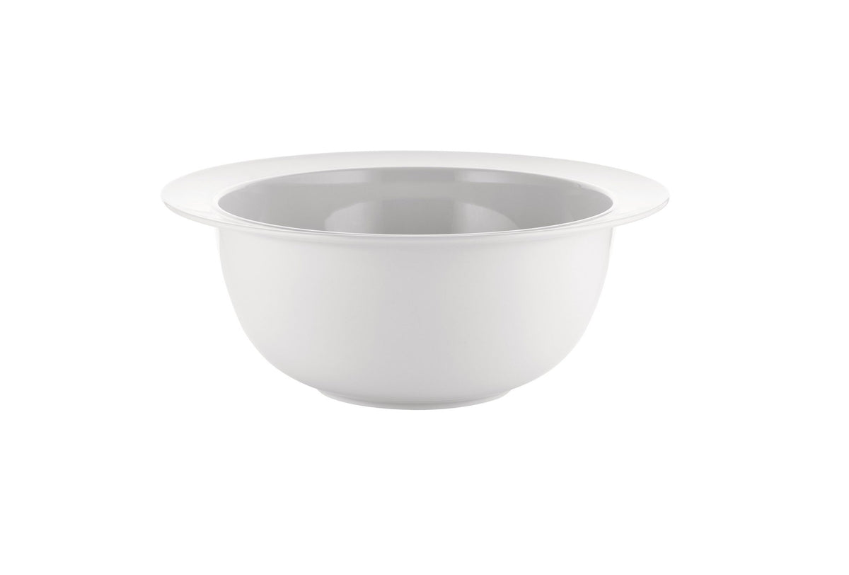 Alessi Bella Tavola ronde witte schaal met brede rand, zijaanzicht