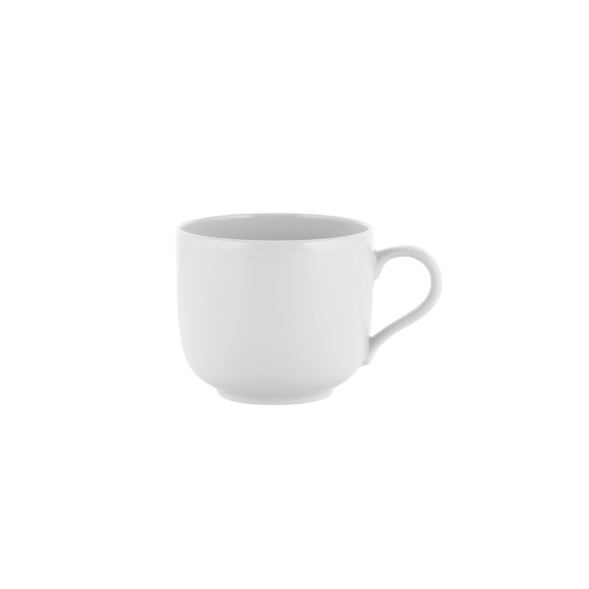 Witte koffiekop La Bella Tavola van Alessi, ontwerp Ettore Sottsass, met brede manchet