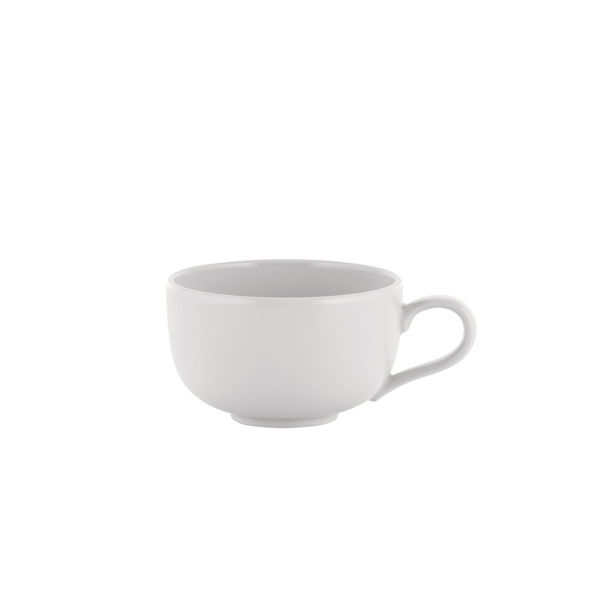 Witte theekop met brede manchet, Alessi La Bella Tavola, ontwerp Ettore Sottsass