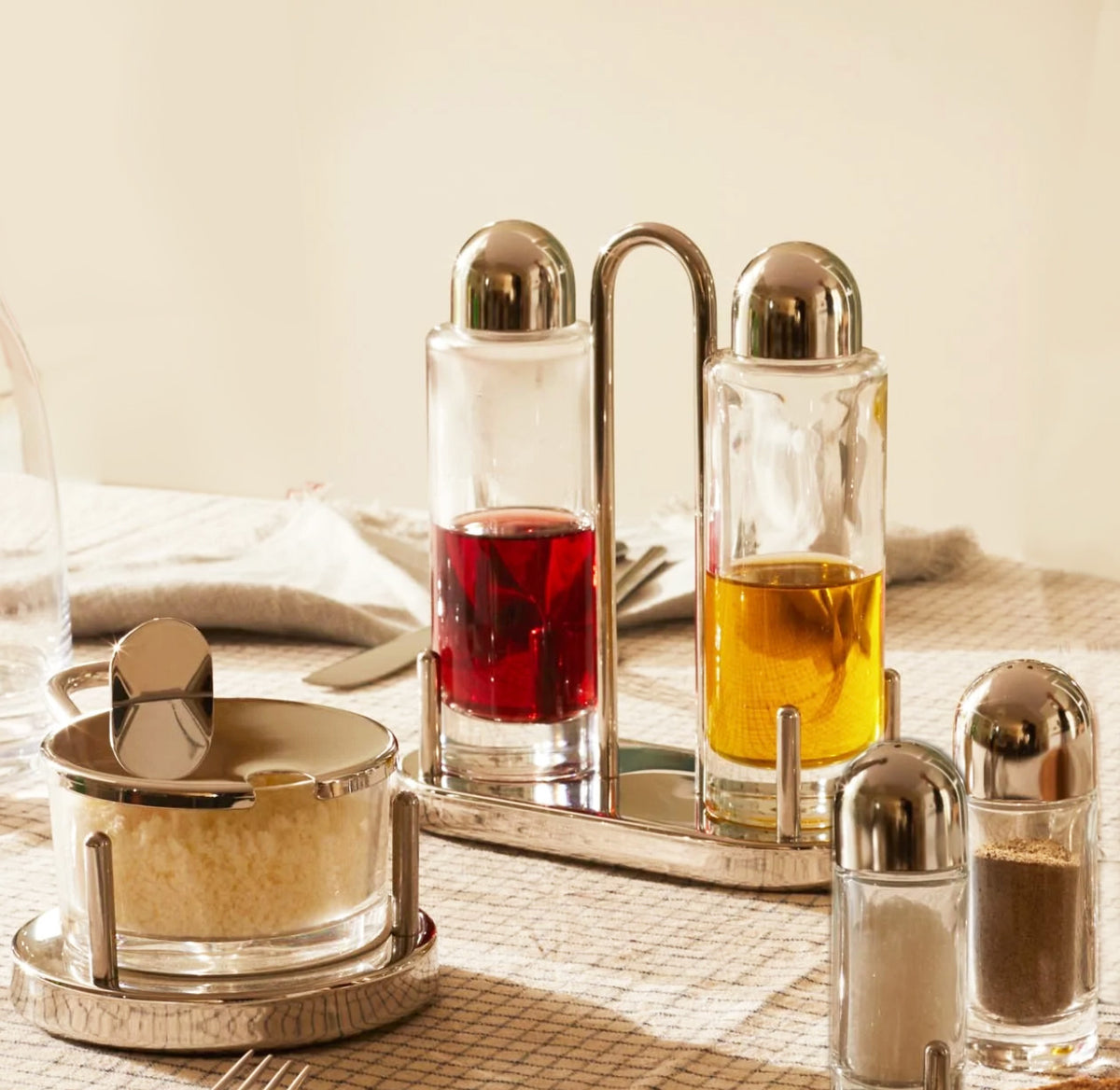 Menage-set met parmezaanpot