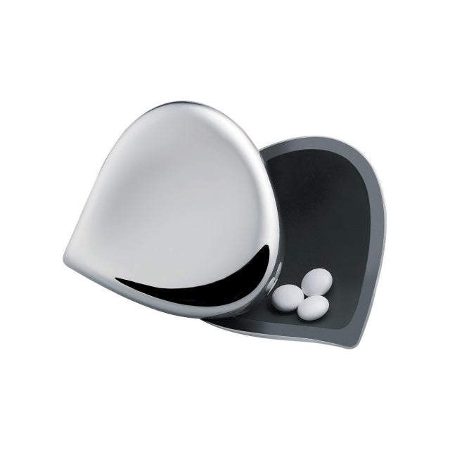 Alessi Chestnut box, chestnut-shaped, chrome-plated metal