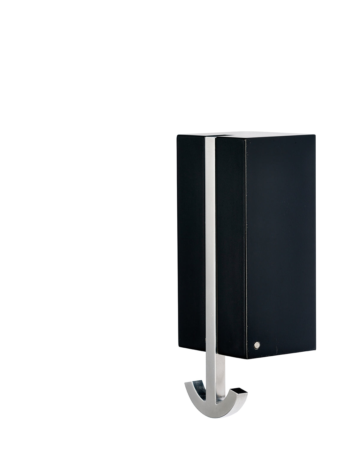 Alessi Ancora Lungo wand haak in zwart met verchroomd metaal