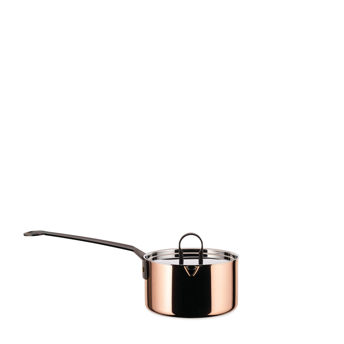 Alessi Koperen steelpan 10 cm met deksel La Cintura di Orione 90105/10/C
