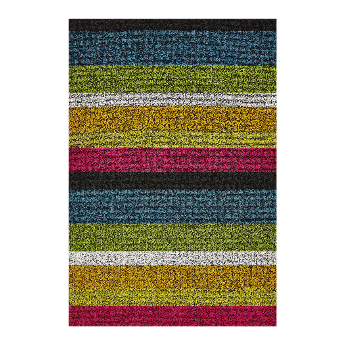 Chilewich deurmat Bold Stripe Multi, van bovenaf gezien