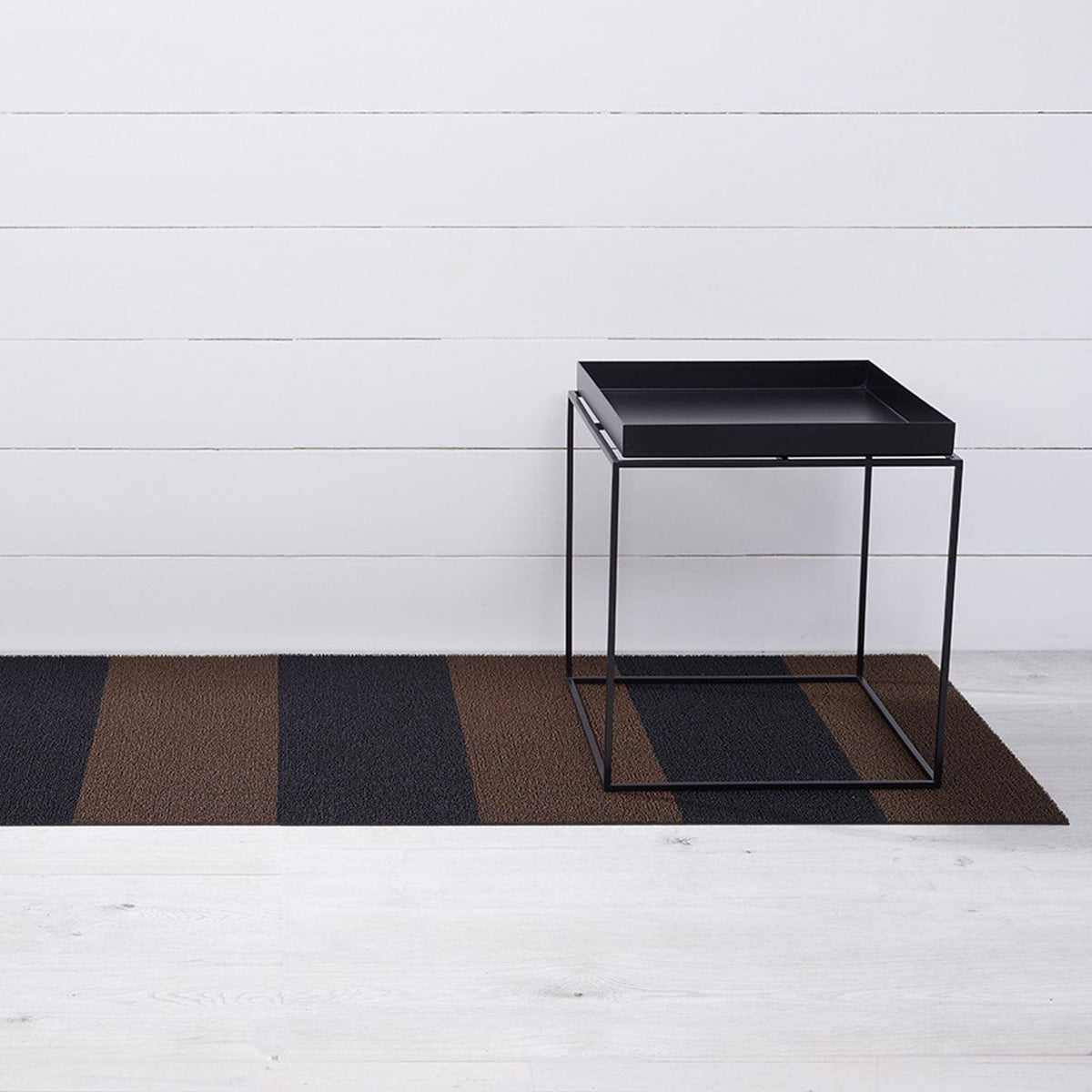 Chilewich Duo Stripe Mocha als runner van 61 x 183 cm