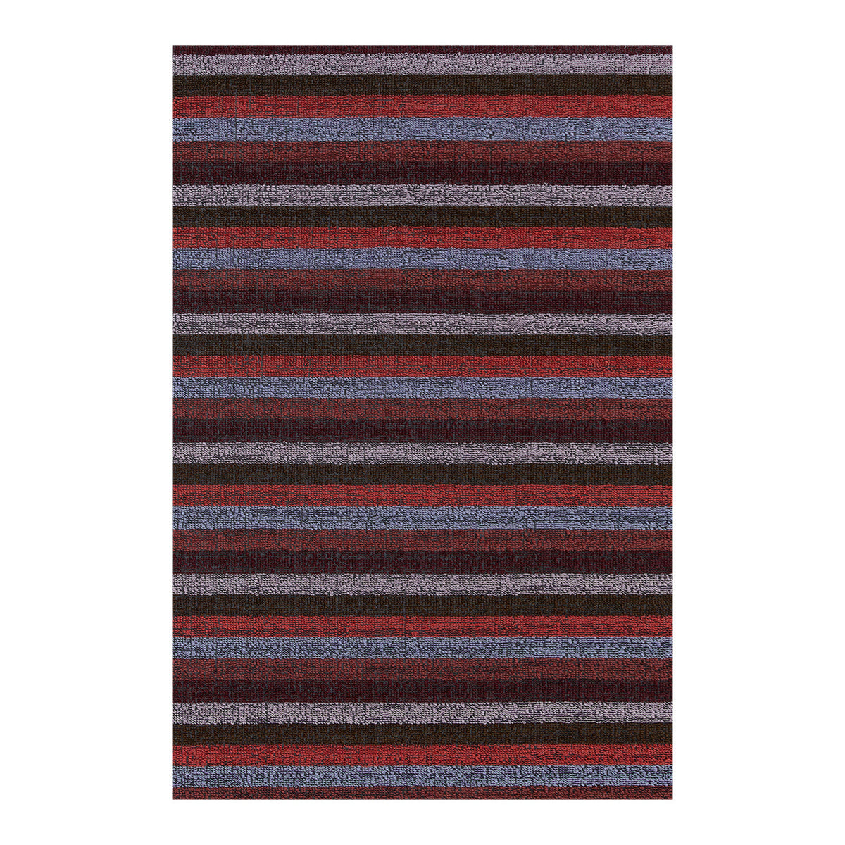 Chilewich deurmat Even Stripe Berry, van bovenaf gezien