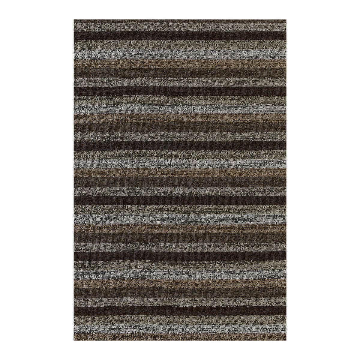 Chilewich deurmat Even Stripe Mocha, van bovenaf gezien