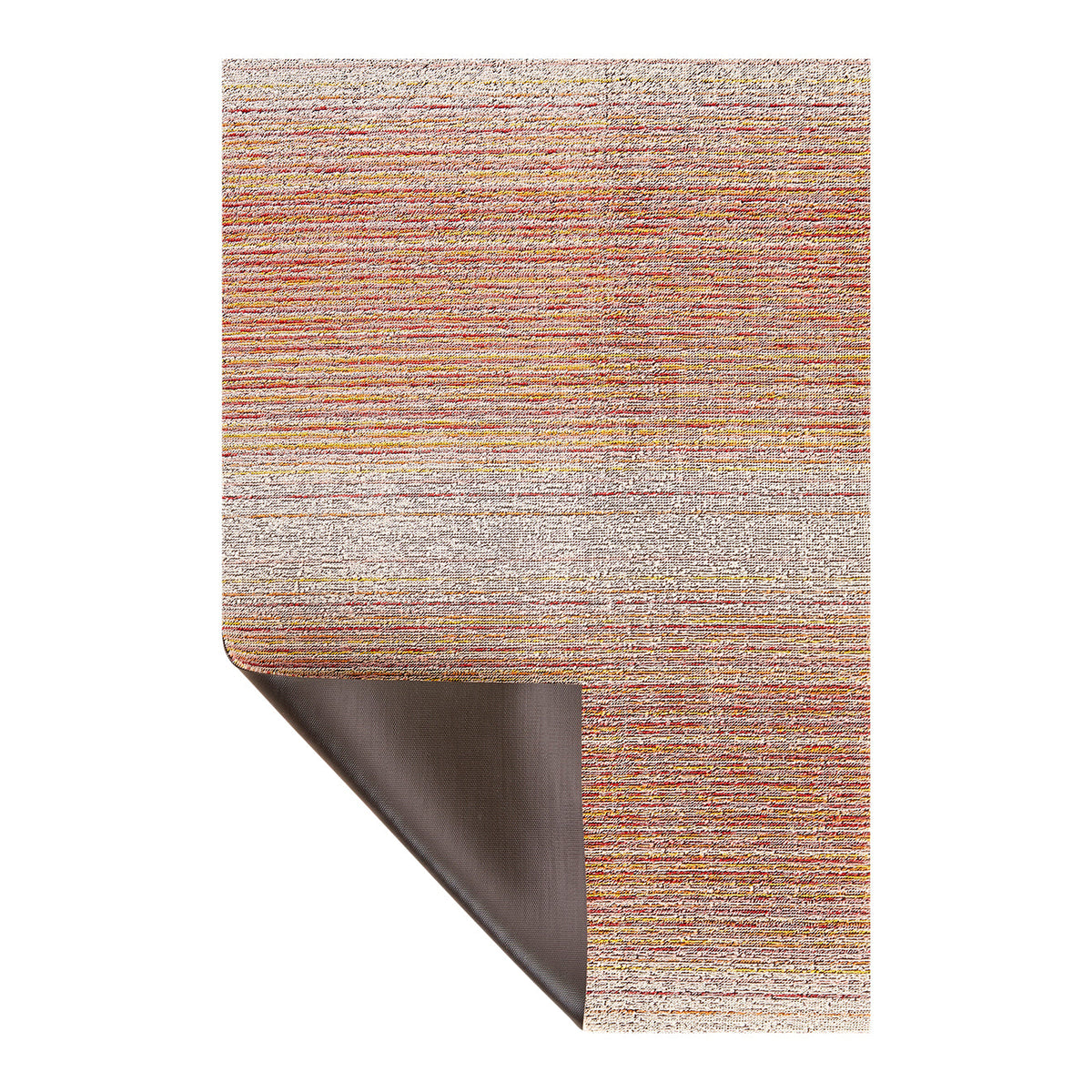 Hoek en rand van de Chilewich deurmat Fade Stripe Sunrise