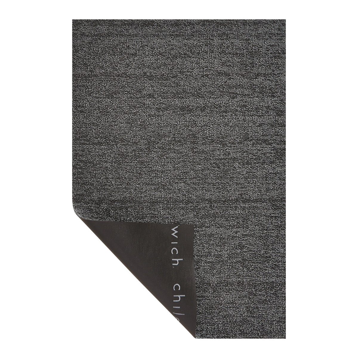 Hoek en rand van de Chilewich deurmat Heathered Grey