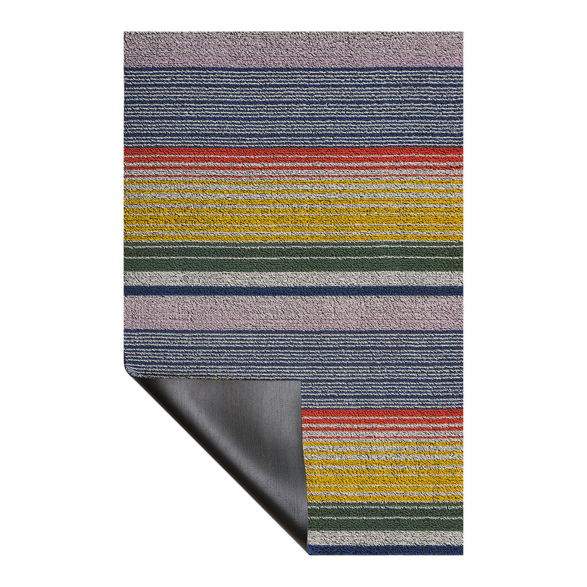 Hoek en rand van de Chilewich deurmat Pop Stripe