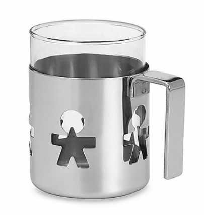 Alessi los glas voor Kong mok, ontwerp Stefano Giovannoni, diameter 7,5 cm