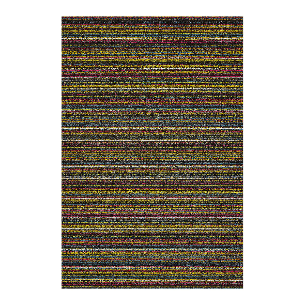 Chilewich deurmat Skinny Stripe Bright Multi, van bovenaf gezien