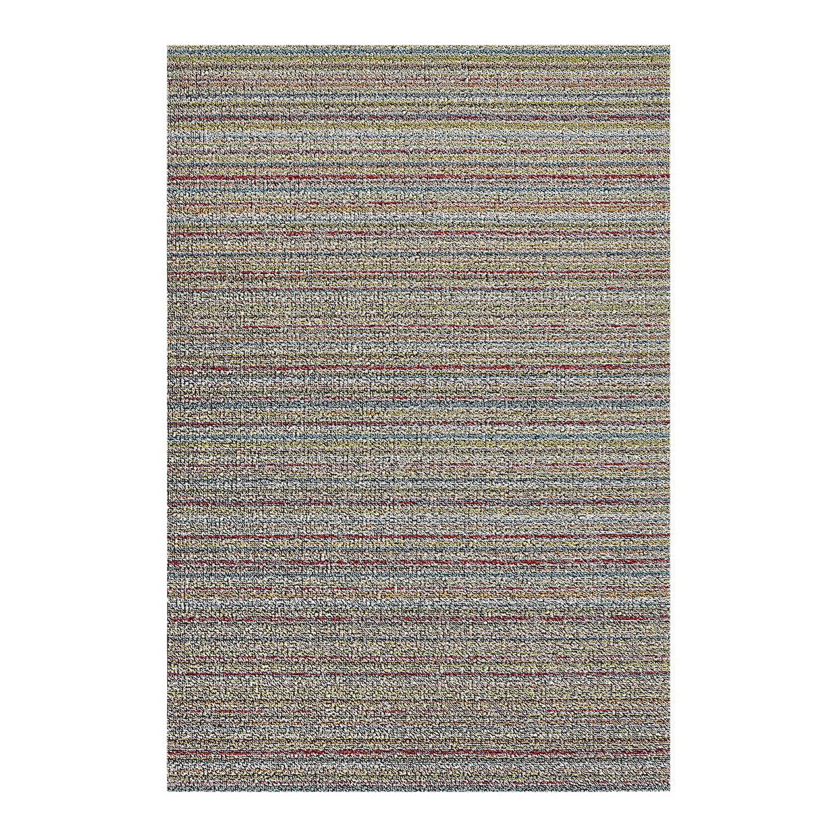 Chilewich deurmat Skinny Stripe Soft Multi, van bovenaf gezien