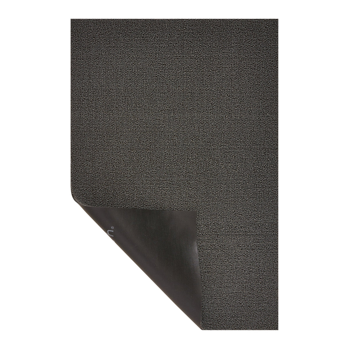 Hoek en rand van de Chilewich deurmat Solid Mercury