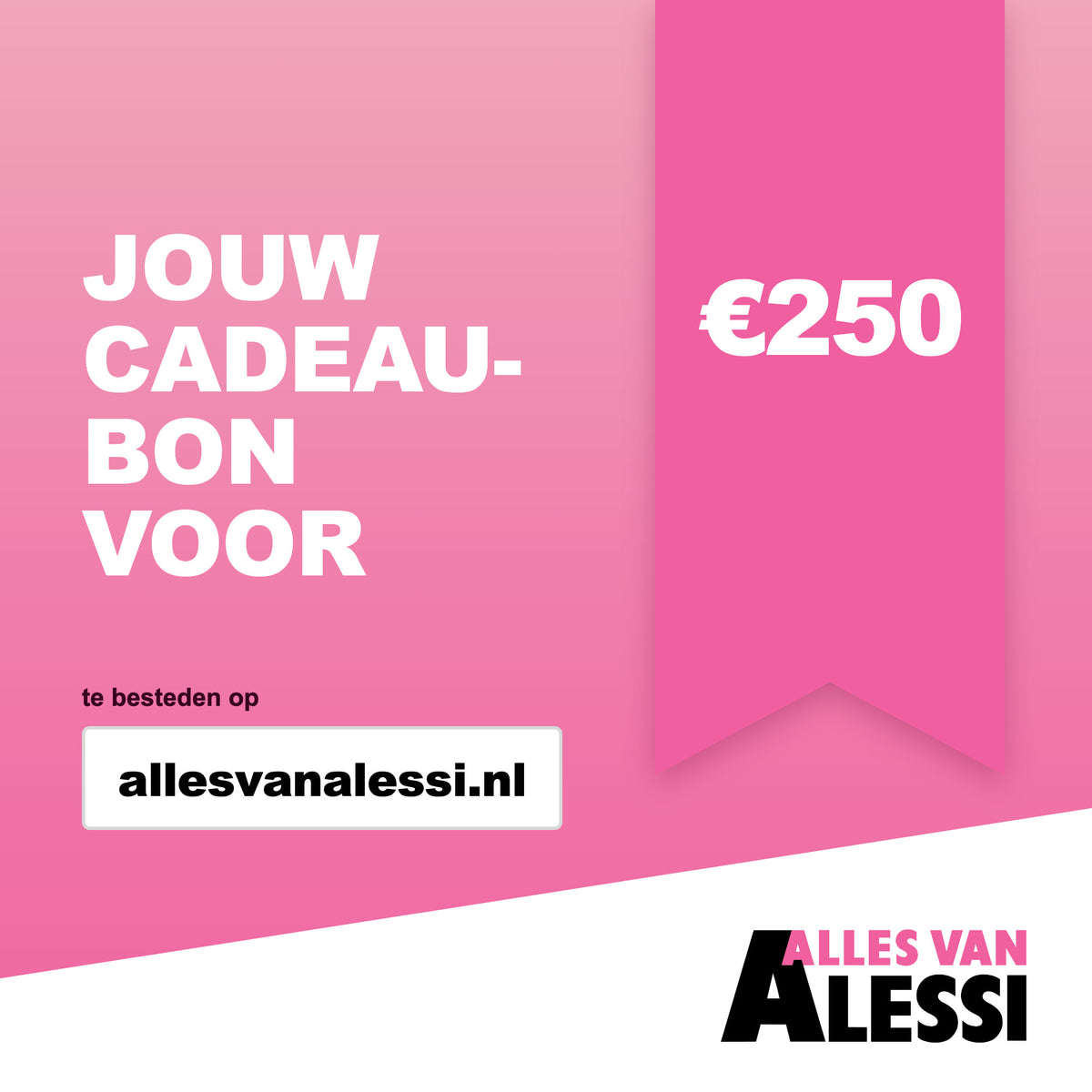Cadeaubon Alles van Alessi ter waarde van €250