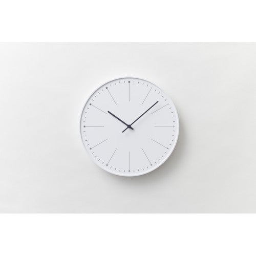 Lemnos Dandelion wandklok, wit met minimalistische wijzerplaat