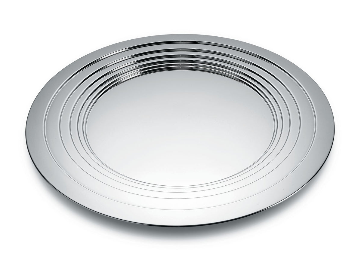 Alessi CERCHIE dienblad met concentrische ringen, ontwerp Michele De Lucchi, zijaanzicht