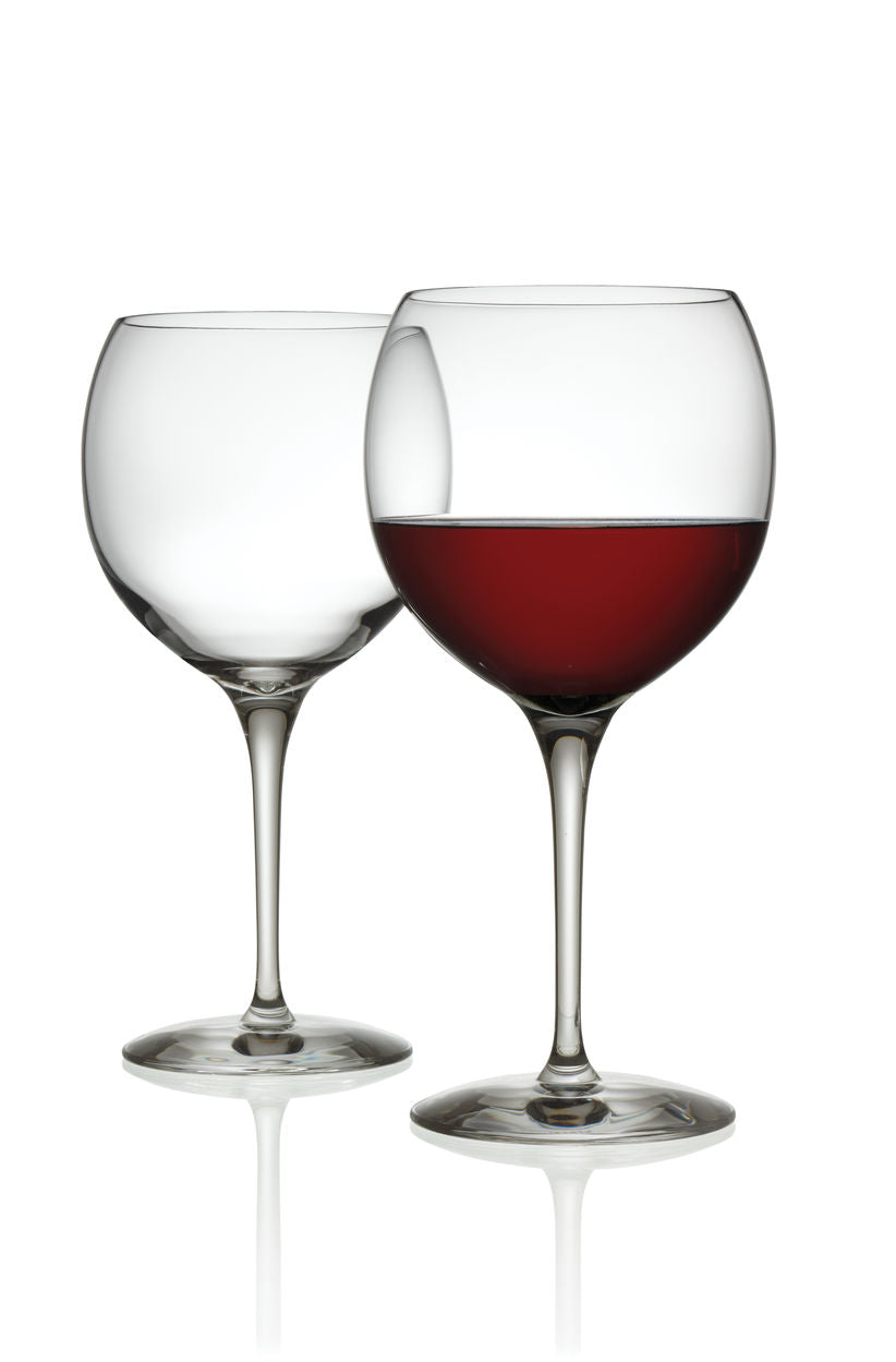 Alessi Mami rode wijn glazen, set van 4, crystalline glas