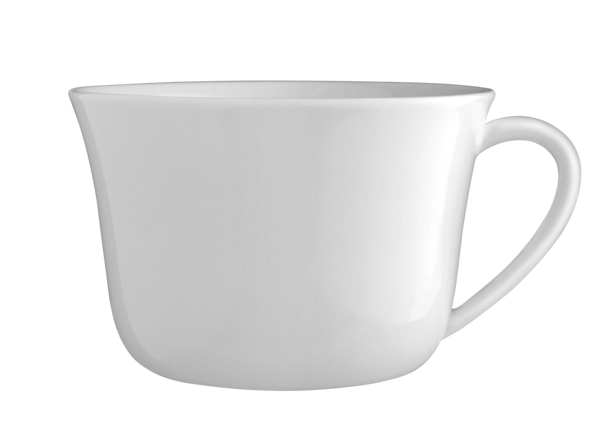 Alessi KU breakfast cup, ontbijtkopje uit de serie KU, wit porselein, ontwerp Toyo Ito
